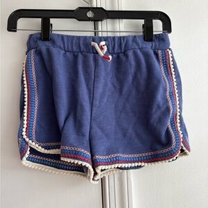 Mini Boden Drawstring Waist Shorts with Pom-Pom Trim 12Y